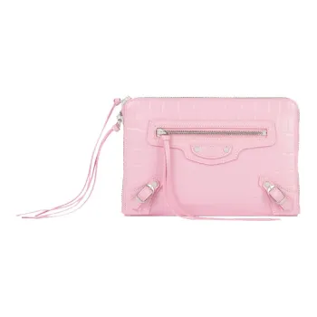 Balenciaga Neo Classic Cow Leather Clutch Women's Pink