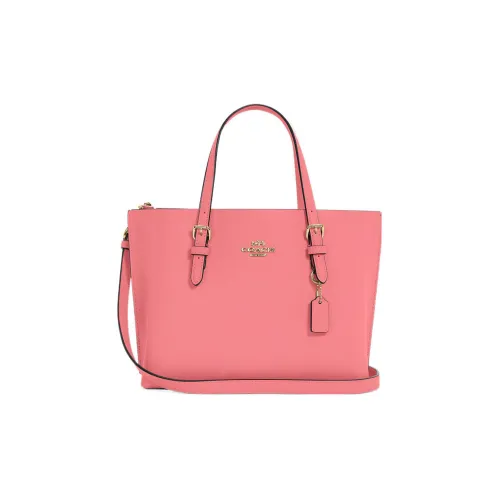 COACH Mollie Leather Tote Bag, Shopping Bag, Portable Crossbody Bag, Shoulder Bag Medium Size Women's Pink