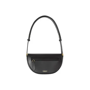 Burberry Lambskin Shoulder Bag Crescent Bag Handbag Shoulder Bag Women's Black