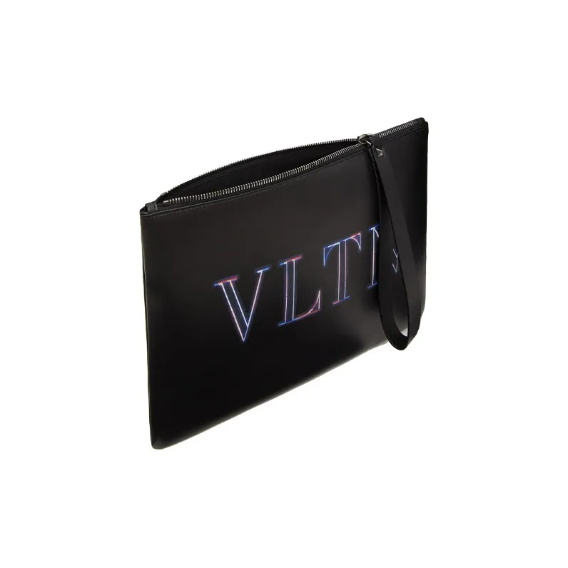 Valentino Cow Leather Clutch Regular Men's Black-1