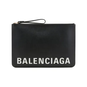 Balenciaga Calfskin Wristband Clutch Men's Black