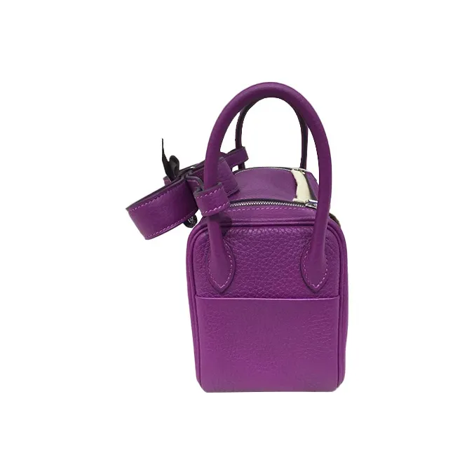 HERMES Lindy Taurillon Clemence Leather Handbags Shoulder Bag Crossbody Bag Mini Women's P9 Anemone Sea Cucumber Purple-2