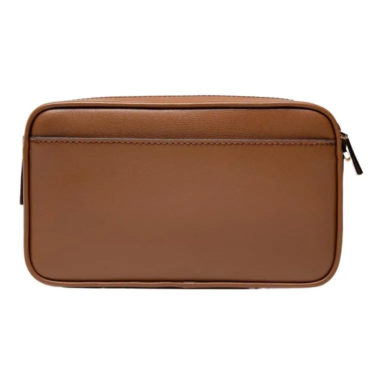 MICHAEL KORS Bradshaw Leather Camera Bag, Crossbody Bag, Shoulder Bag Women's Caramel Brown-1