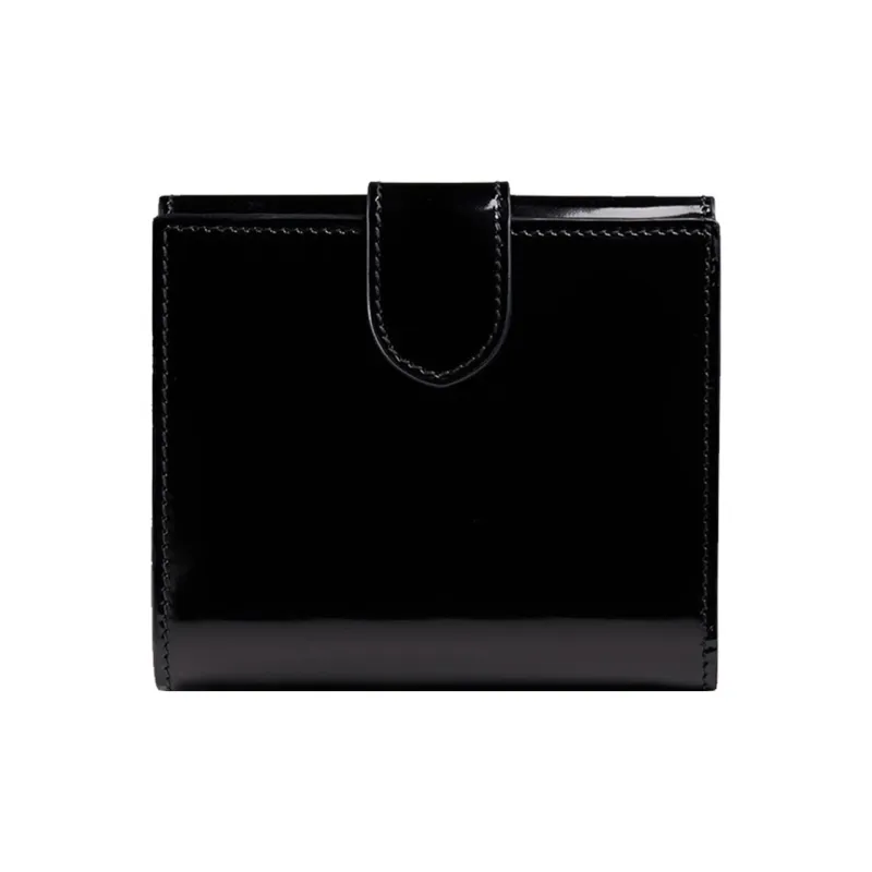GUCCI Patent Leather Card Holder Wallet Women's Black-1