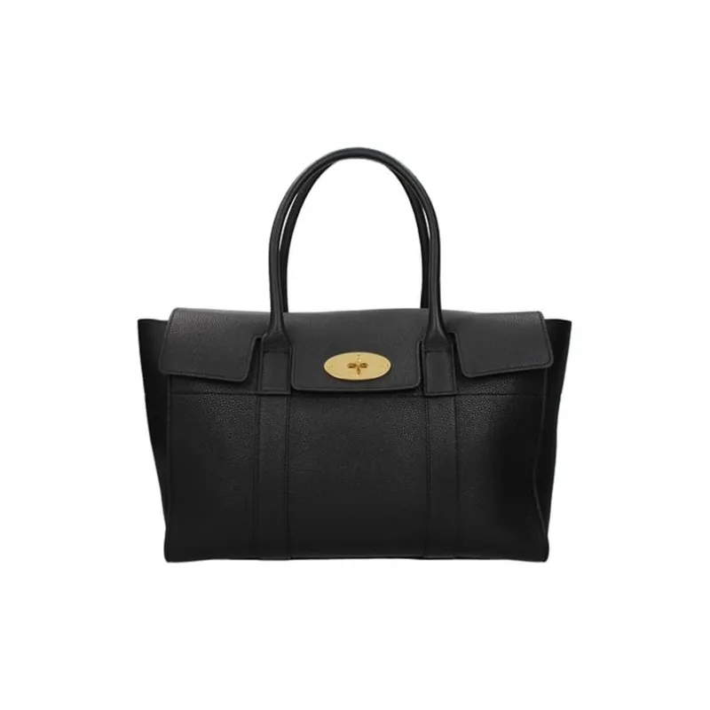 Mulberry Bayswater Leather Clutch Crossbody Handbag Women's Black-0