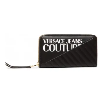 VERSACE JEANS COUTURE Leather Wallet Women's Black