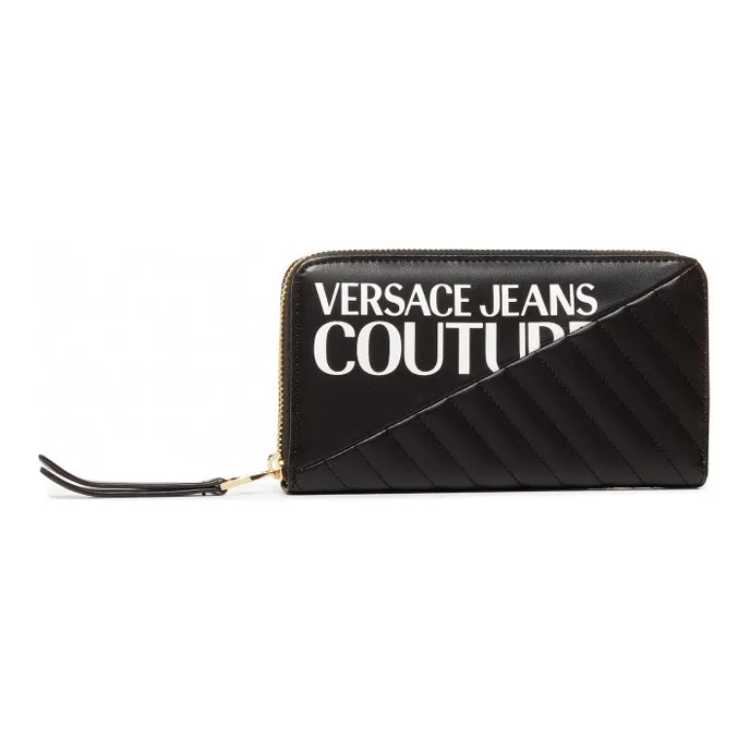 VERSACE JEANS COUTURE Leather Wallet Women's Black-0