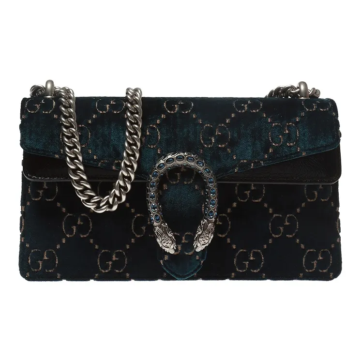 GUCCI Dionysus Velvet Chain Bag Crossbody Bag Shoulder Bag Women's Dark Blue-0
