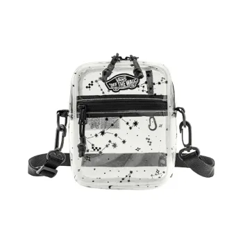 Vans Polyester Shoulder Bag, Crossbody Bag Unisex Semi Transparent