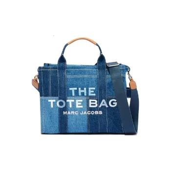 MARC JACOBS Tote Fabric Tote Bag, Shopping Bag, Shoulder Bag, Crossbody Bag, Handbag Trumpets Women's Blue