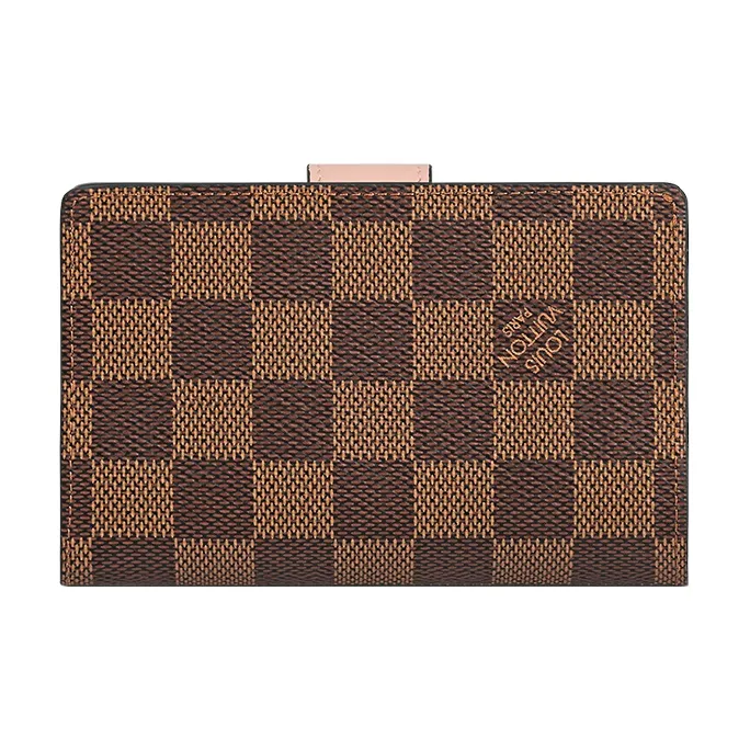 LOUIS VUITTON Wallet Juliette Damier Ebene Cream/Venus Pink-2