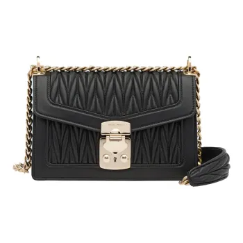 MIU MIU Confidential Sheepskin Envelope Bag, Crossbody Bag, Shoulder Bag Women's Black