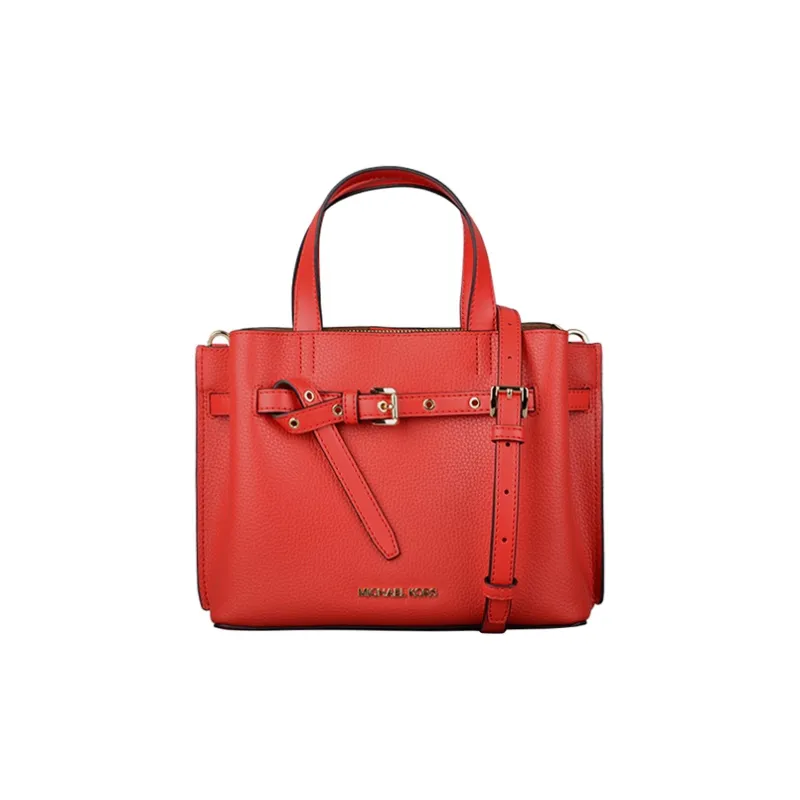 MICHAEL KORS Emilia Leather Handbag Crossbody Bag Medium Size Women's Red-0
