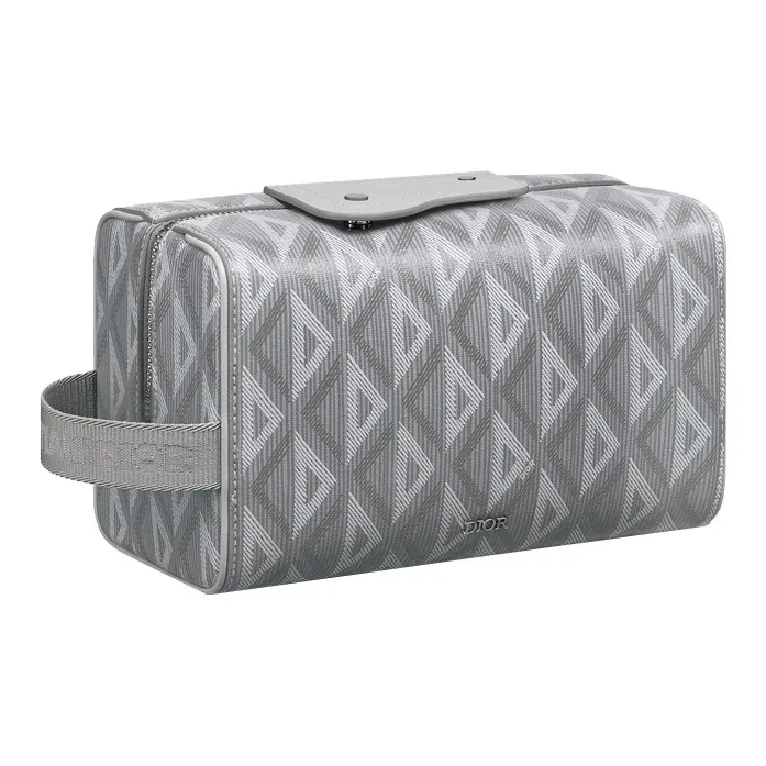 DIOR Lingot Canvas Storage Bag Clutch Toiletry Bag Men's Gray-1