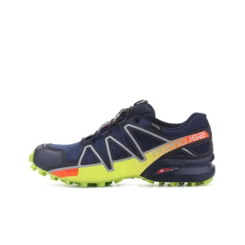 SALOMON Speedcross 4 Hiking / Trekking Shoes Men Low Top Blue/Yellow