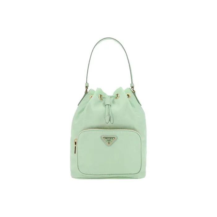 PRADA Re Nylon Recycled Nylon Bucket Bag Handbag Women's Aqua Green-0