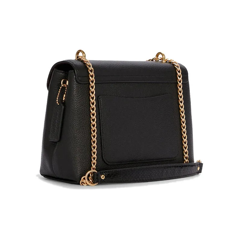 COACH Tammie Leather Shoulder Bag Crossbody Bag Small Size Women's Black-1