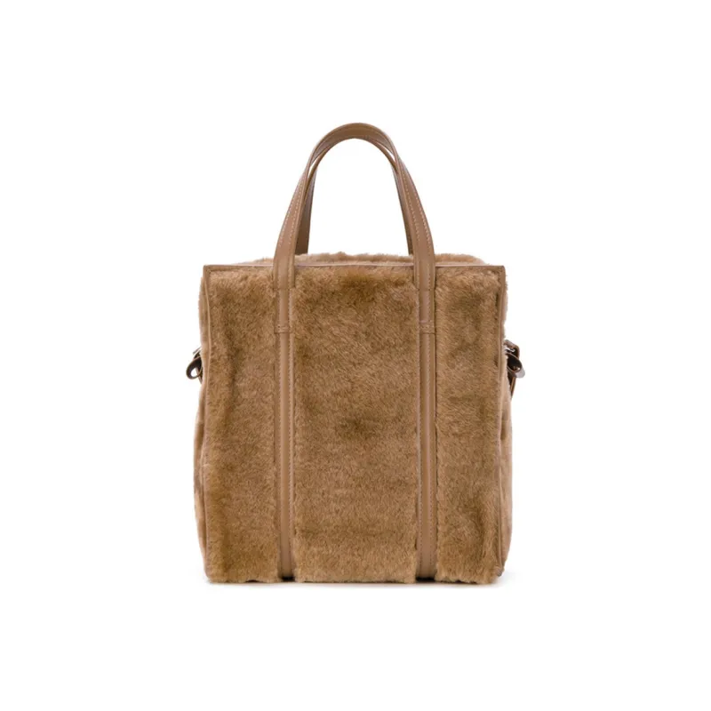 Balenciaga Cow Leather Crossbody One Shoulder Handbag Women's Brown-1
