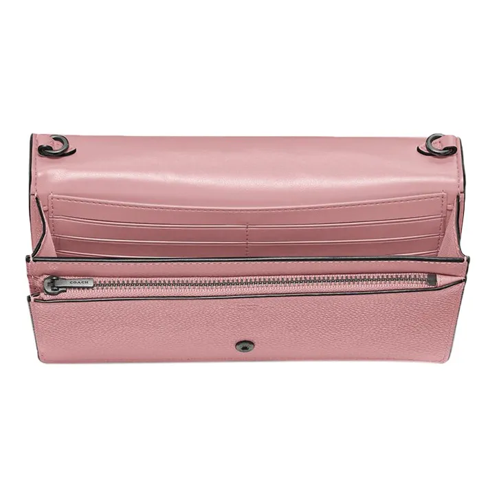 COACH Hayden Glossy Pebbled Leather Shoulder Bag Crossbody Bag Small Size Women's Light Blush Pink Candy Color-2