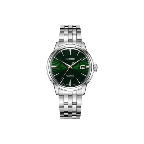 SEIKO Cocktail Series Mechanical Movement Stainless Steel Watchband Watch 40.5mm Men's Watches Green Dial SRPE15J1