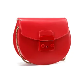 Furla Cow Leather Crossbody Bag Mini Women's Red