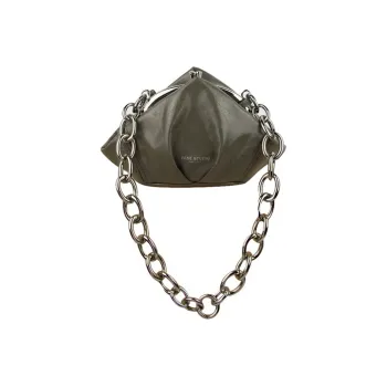 YESE STUDIO Cow Leather Triangle Bag Chain Shoulder Bag Crossbody Bag Women's Taupe