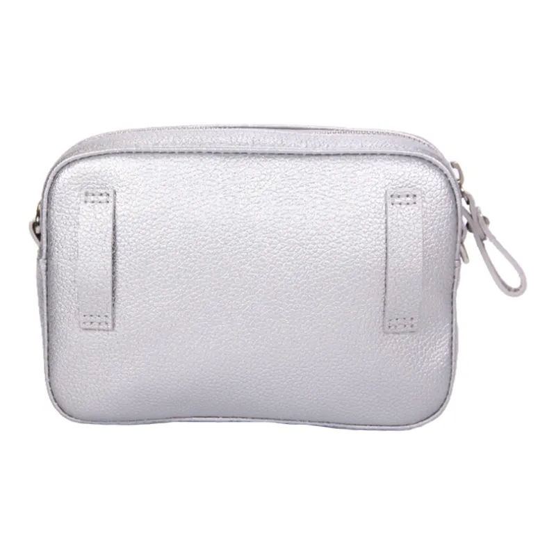 LONGCHAMP Le Foulonné Cow Leather Shoulder Bag Crossbody Bag Regular Women's Silver-1