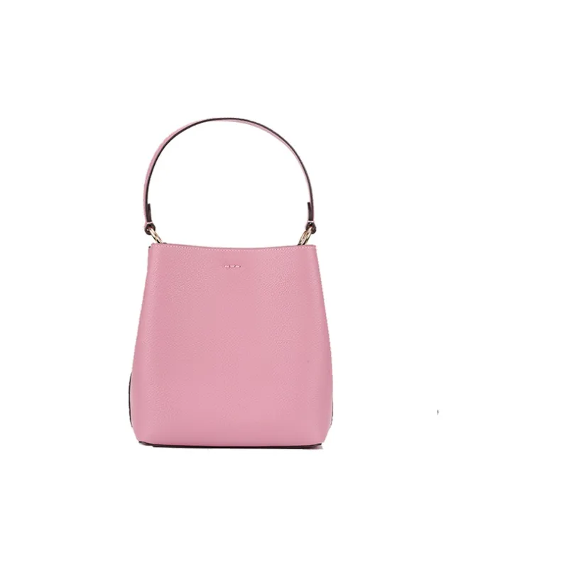 COACH Town Cow Leather Bucket Bags Shoulder Bag Crossbody Bag Handbag Small Size Women's Cherry Blossom Pink-2