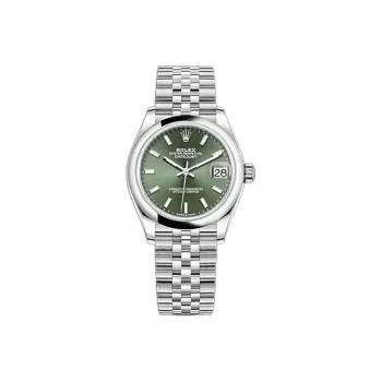 ROLEX Log Series Automatic Mechanical Movement Unisex Watch 31mm Green Dial Oystersteel Case Oystersteel Strap