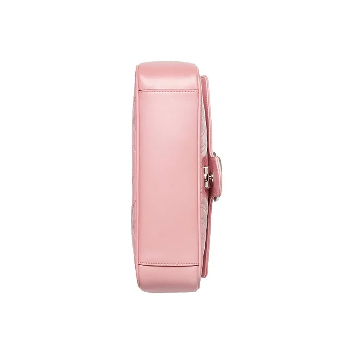 GUCCI GG Marmont Leather Shoulder Bag Crossbody Bag Small Size Women's Pink/Candy Color/Unicorn Pink-4