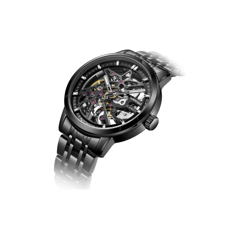 FAIRWHALE Pioneer Collection Men's Watch Automatic Mechanical Movement Men's Watches Black Dial-1