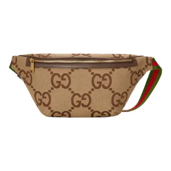 GUCCI Canvas Crossbody Bag, Shoulder Bag, Fanny Pack Regular Men's Beige Brown