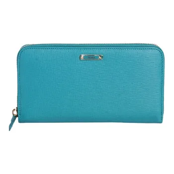 FENDI Leather Wallet Regular Women's Blue