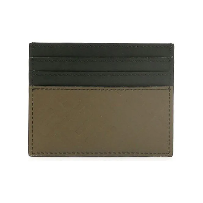 FENDI Multicolor Cow Leather Card Holder Card Holder Men's Olive Green/Black-2