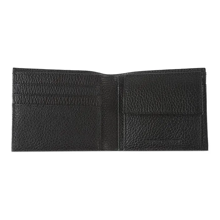 EMPORIO ARMANI Leather 3 in 1 Card Holder Wallet Men's Pure Black-3