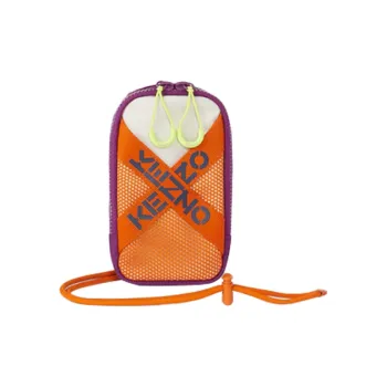 KENZO Letter Logo Fabric Crossbody Bag Shoulder Bag Cell Phone Pouch Regular Unisex Orange
