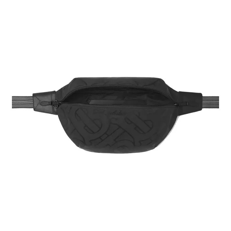 Burberry Monogram Recycled Polyester Sunny Fanny Pack Men's Black-1
