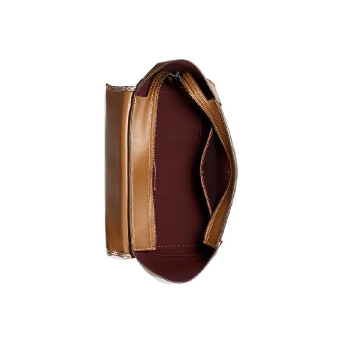 COACH Courier Leather Handbag, Crossbody Bag, Shoulder Bag Women's Brown, White & Multicolor-2