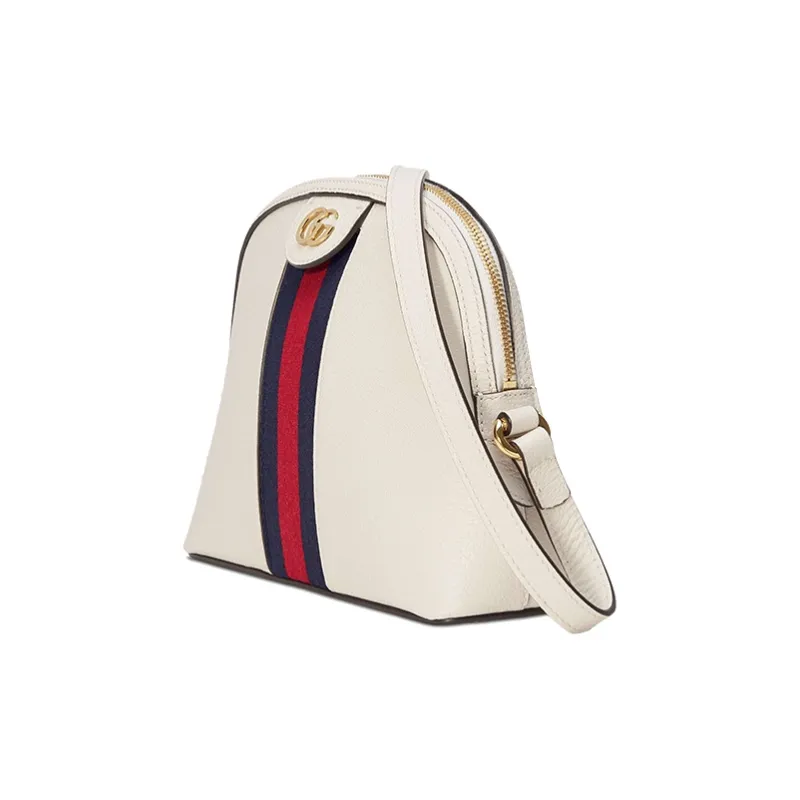 GUCCI Ophidia Leather Dome Bag Crossbody Bag Shoulder Bag Women's White-6