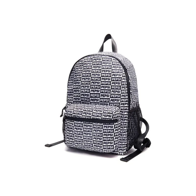 Pepsi Fabric Backpack Regular Unisex Black White-1