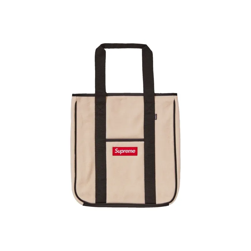Supreme FW18 Plush Tote Bag, Shopping Bag, Handbag Regular Unisex Ecru-0