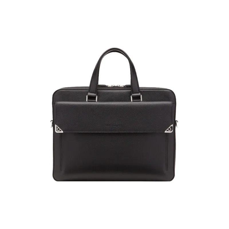FERRAGAMO Leather Briefcases Men's Black-0