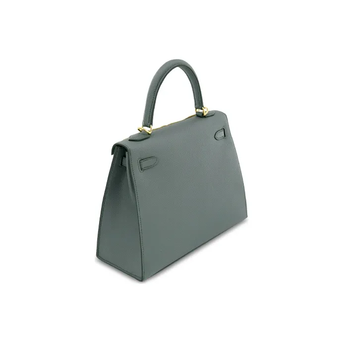 HERMES Kelly Epsom Leather Kelly Bag, One Shoulder Handbag Regular Women's Vert Amande Almond Green-3