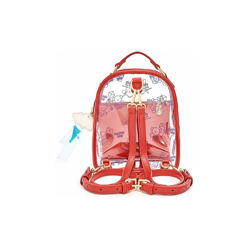 Miffy PVC Jelly Bag Backpack Regular Women's Pink/Red/Yellow-2