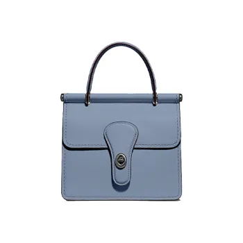 COACH Willis Leather Handbag Shoulder Bag Crossbody Bag Small Size Women's Blue