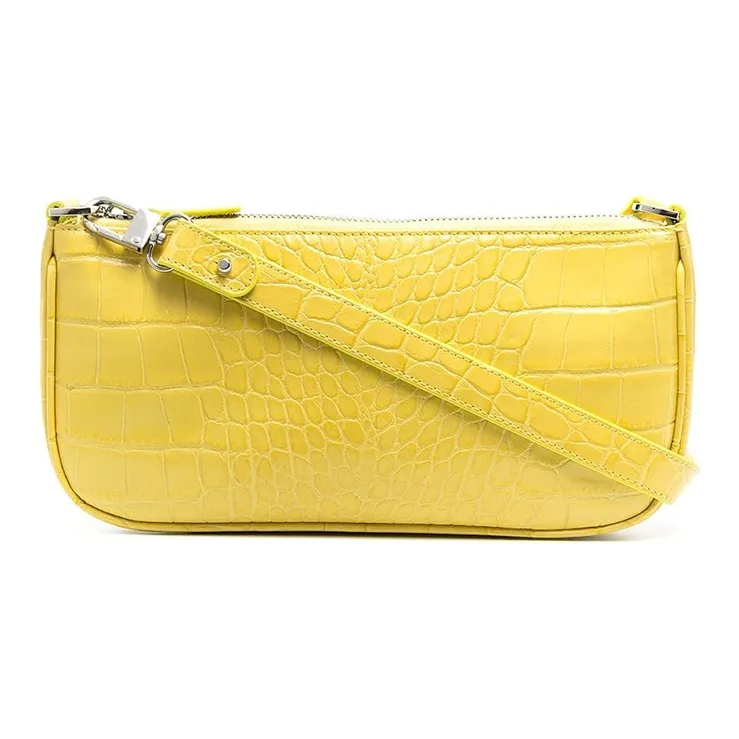 By Far Rachel Leather Shoulder Bag, Handbag Regular Women's Yellow-0