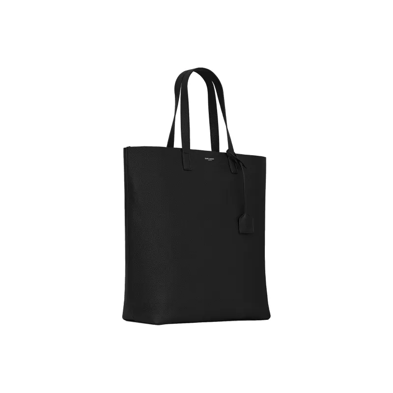 SAINT LAURENT Leather Tote Bag Shopping Bag Combo Bag Shoulder Bag Handbag Men's Black-2