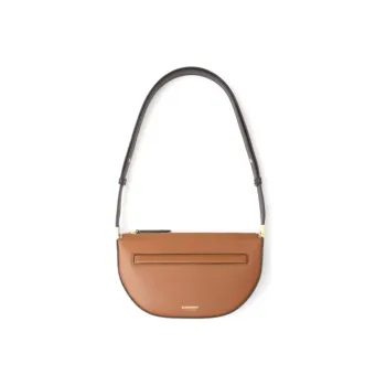 Burberry Olympia Leather Shoulder Bag Crescent Bag Handbag Shoulder Bag Crossbody Bag Small Size Women's Brown
