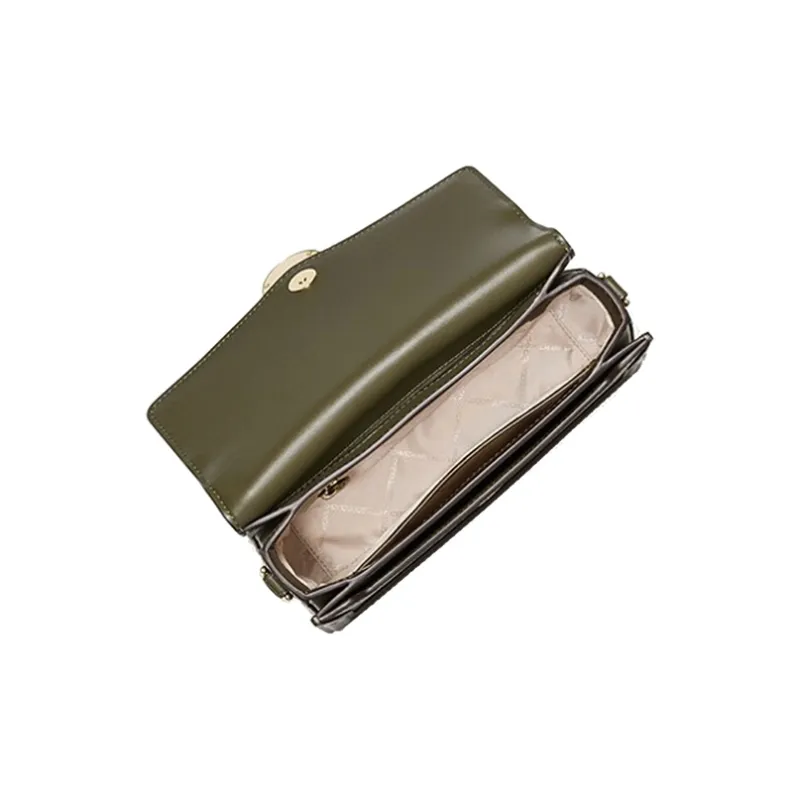 MICHAEL KORS Jessie Cow Leather Shoulder Bag Crossbody Bag Medium Size Women's Olive Green-2