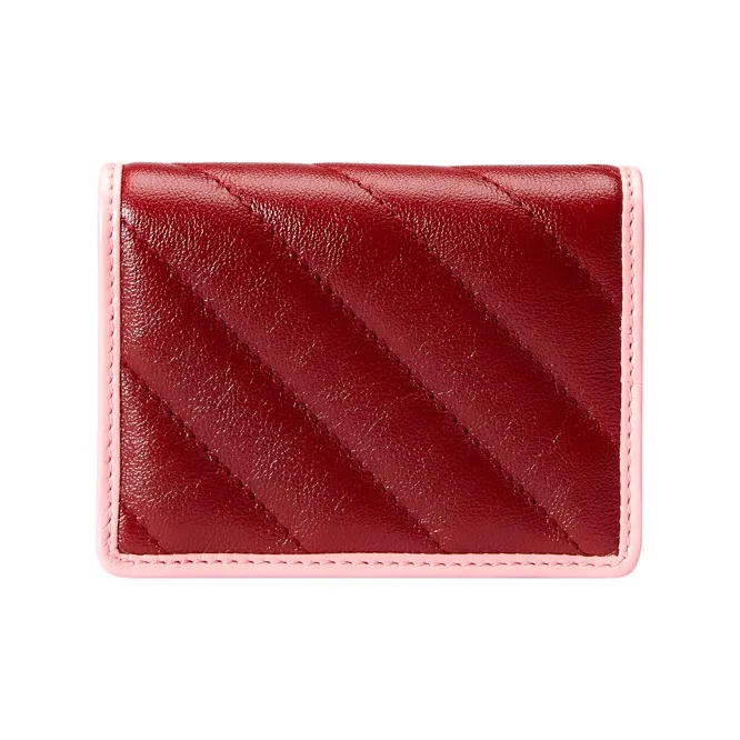 GUCCI Leather Wallet Women's Red-1